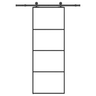 Klizna vrata s priborom od ESG stakla i aluminija 76x205 cm