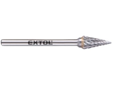 EXTOL INDUSTRIAL Karbidno glodalo 8703893, konusna piramida, 6 x 13 mm, prihvat 3 mm, srednji rez
