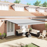 Nadstrešnica ručna, 500x350 cm, metal, antracit