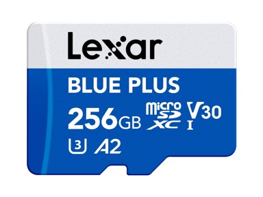 LEXAR Memorijska kartica Blue Plus microSDXC, 256 GB, UHS-I, 170 MB/s, U3, V30, A2, s adapterom