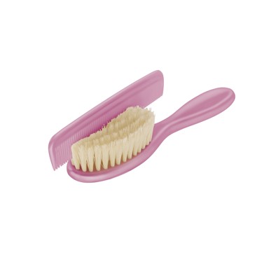 Četka i češalj za bebe fantastic mauve