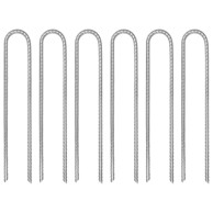Klinovi za šator U-oblika 6 kom 30 cm Ø 7 mm pocinčani čelik - 30 cm 6