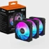 GIGABYTE Set ventilatora AORUS EZ Chain Fan 3×120 mm, crni