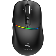 TRIADYN Bežični miš Enceladus, Bluetooth/2,4 GHz, RGB, 3200 DPI, PA3207, crni