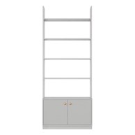 WOOOD Svijetlo siva modularna biblioteka od masivnog bora 80x200 cm Madu 