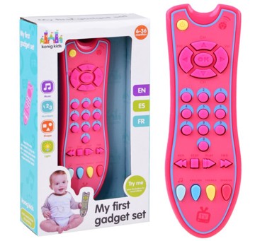 Interaktivna igračka, daljinski upravljač za TV, rozi, ZA4433