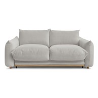 BOBOCHIC PARIS Svijetlo siva sklopiva sofa 214 cm Ernest, 214x120x87 cm