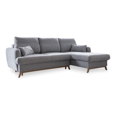 SCANDIC Svijetlosiva kutna garnitura na razvlačenje Miuform Lagom, desni kut, 235x157x90 cm
