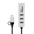 LOGILINK USB hub, 3 x USB 3.0, čitač kartica