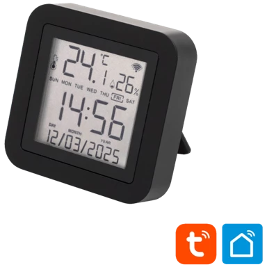 HOME Daljinski upravljači HSTHR 66574, mjerač temperature i vlage, sat, LCD