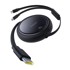 BASEUS Kabel 2u1 Svijetlo zrcalni USB-C na USB-C 100W 1M, crni