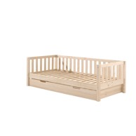VIPACK Dječji krevet od masivnog bora s podnicom 90x200 cm u prirodnoj boji Fritz