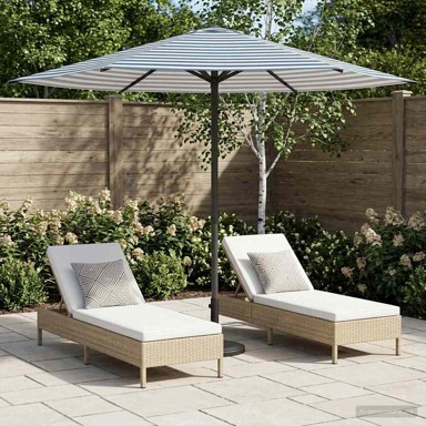 Vrtni parasol s podnožjem, 230 x 230 cm, poliester, pravokutni