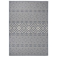 Vanjski tepih ravnog tkanja 120 x 170 cm plave pruge
