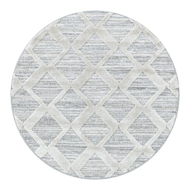 AYYILDIZ CARPETS Svijetlo sivi okrugli tepih ø 120 cm Pisa