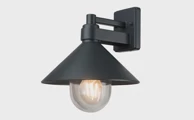 Zidna svjetiljka Aluminij IP44 1xE27, crna
