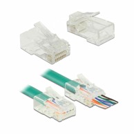 DELOCK RJ45 konektor CAT.6 UTP 86453, za krimpanje i rezanje, 20 kom