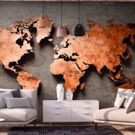 Samoljepljiva foto tapeta Copper Map 196x140
