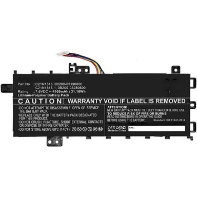 COREPARTS Baterija za Asus laptop Type A 31,16Wh Li-Pol 7,6V 4100mAh