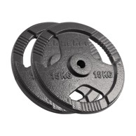REBEL ACTIVE Set utega od lijevanog željeza, 2x15 kg, otvor 31 mm, disk s ručkama