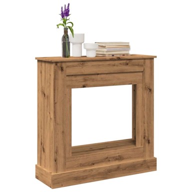 Okvir za kamin, 90x30x90 cm, od konstruiranog drva, hrast artisan