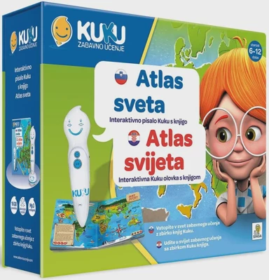 KUKU Interaktivna olovka s knjigom Atlas svijeta