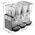 VEVOR Dispenzer za piće, 3 spremnika, 363 L, 725 x 40 x 685 cm, crni