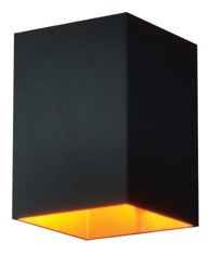 Nagradbena spot rasvjeta Muro rettangloare, crna/gold