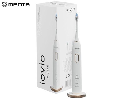 MANTA Električna četkica za zube SonicProtect PRO, 5 nastavaka, 5 načina rada, bijela