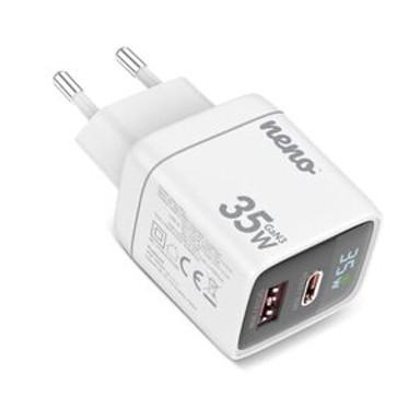 NENO Punjač NC1, GaN3, brzi, prijenosni, 2×USB (USB-C + USB-A)