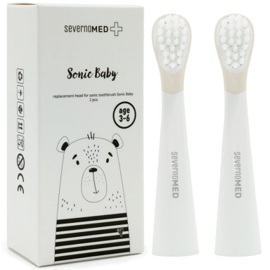 SEVERNO Glava za četkicu Sonic Baby, 2 komada, bijela 