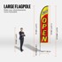 VEVOR Reklamna zastava Open Look Welcome 340x80 cm komplet od 3 komada
