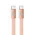 TB Kabel USB-C na USB-C 1 m, plosnati, boja breskve
