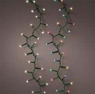 LED Lampice niz 11 m, toplo bijele/višebojne, timer, IP44