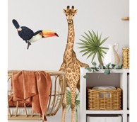 PASTELOWE Zidne naljepnice Safari životinje 2