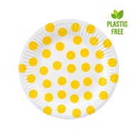 Papirnati tanjuri Dots 18 cm 6 kom., žuti