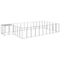 Kavez za pse srebrni 19,36 m² čelični