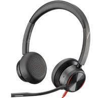 POLY Slušalice Blackwire 8225, naglavne, žične, USB-C, za ured i pozivni centar, crna