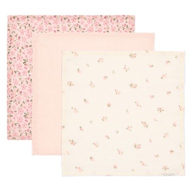 LITTLE DUTCH Tetra krpice za lice Muslin Fairy Garden, 3 komada, 25x25 cm