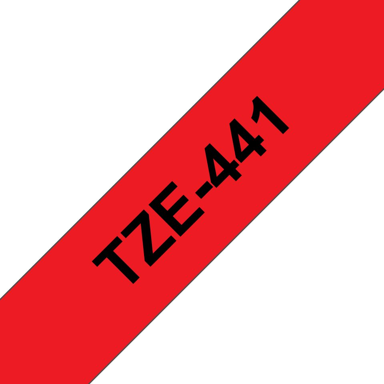 BROTHER Traka za izradu naljepnica TZE-441, crno-crvena