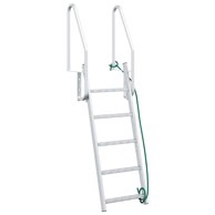 Ljestve za dok, aluminijske, srebrne, 58×77×191 cm