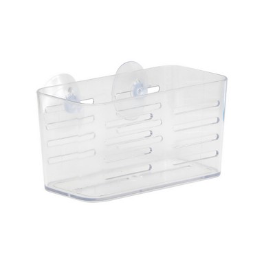 TENDANCE Dvostruka košarica za tuš, poliresin, vakum, srednja, prozirna