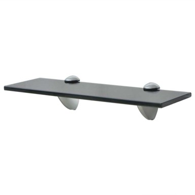 Zidna polica staklena 30x10 cm, 8 mm, crna