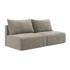 MAKAMII Bež sklopiva/s prostorom za odlaganje sofa 216 cm Kalena, 216x102x86 cm