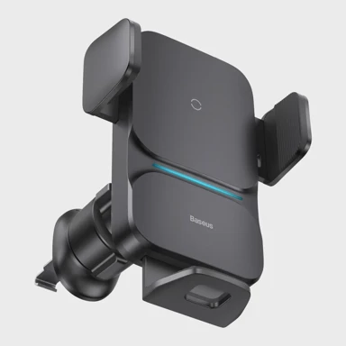 BASEUS Držač za mobitel sa punjačem Wisdom CGZX000001, crni, 15W