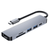 KEDO Docking stanica USB-C na HDMI, 2x USB 3.0, USB-C, microSD/SD, 4K, siva