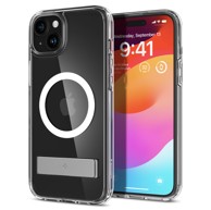 SPIGEN Ultra hibridna s MagSafe maskica sa stalkom za iPhone 15 Plus, prozirna