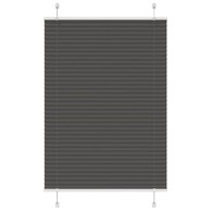 Roleta plisirana, 85x100 cm, širina tkanine 84,4 cm, crna