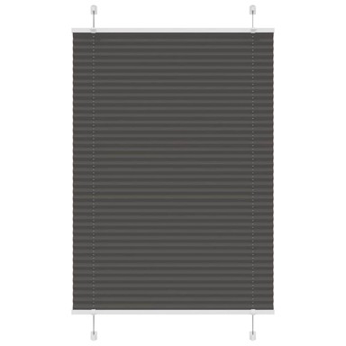 Roleta plisirana, 85x100 cm, širina tkanine 84,4 cm, crna