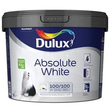 DULUX boja za zid Absolute White 9 L